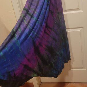 tie dye halter neck dress
